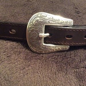 Western leather belt